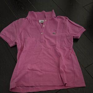 Lacoste Kids Polo Shirt in Vibrant Pink